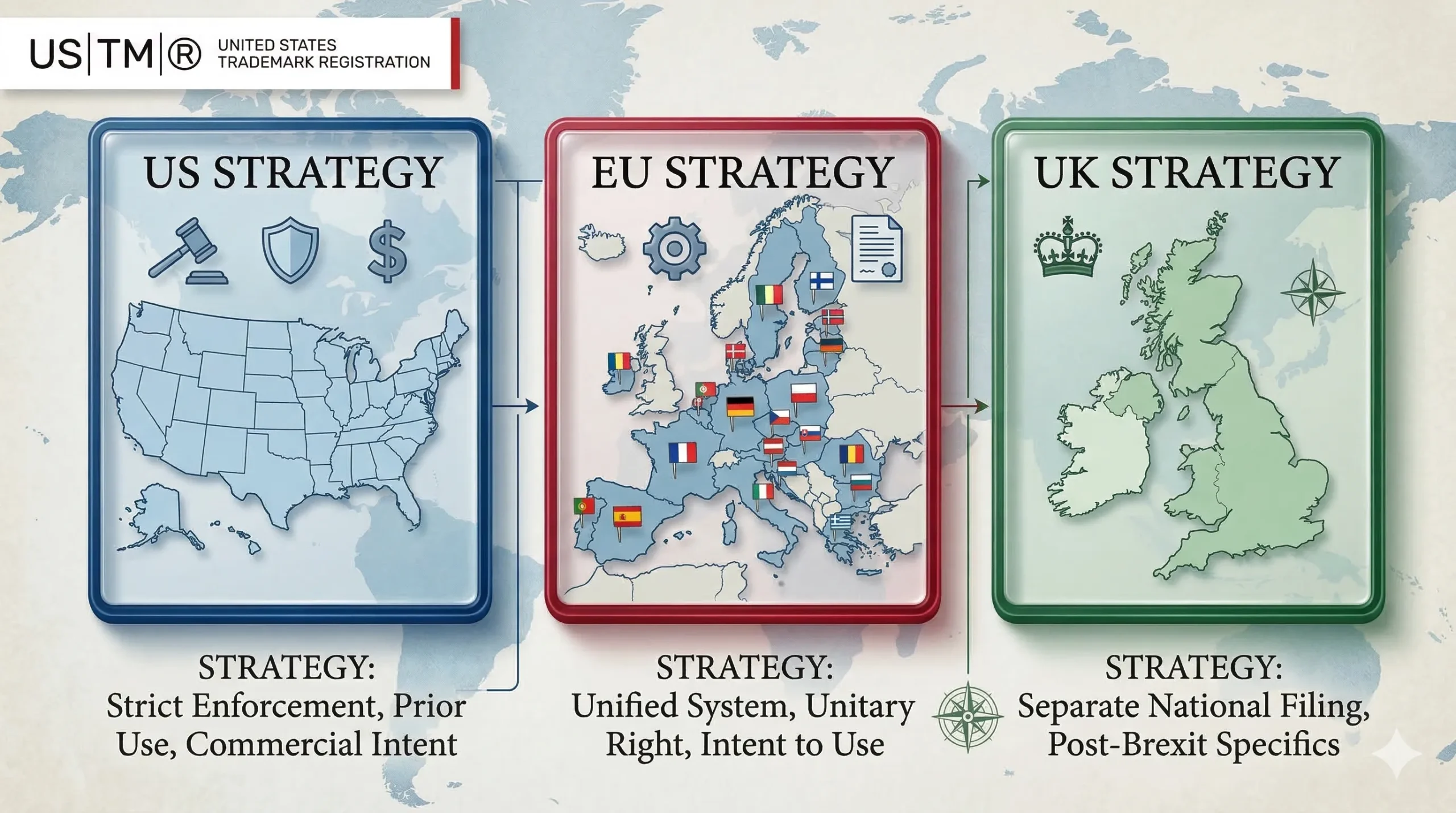 International Trademark Registration US vs EU vs UK Strategic Differences